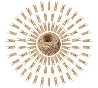 G2PLUS 100PCS Pinces à Linge en Bois:Clips Photo en Bois,Épingles pour Photos avec Bobine de Ficelle de Jute de 30M pour Vêtements Photos Loisirs Créatifs