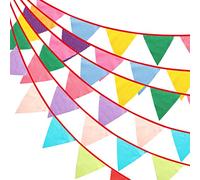 G2PLUS 12m Fanions Guirlande de Fanions Couleur,Guirlande Tissu