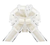 G2PLUS 12PCS Nœuds à Tirer en Ruban Argentato Noël Ruban de Cadeau Nœuds à Tirer Grands Nœuds Rubans pour Cadeaux de Noël,Noël Mariage Fête Décoration de Voiture