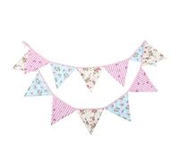 G2PLUS 3.3M Fanions Guirlande de Fanions en Tissu Drapeau Triangle Bunting Coloré Bannière Vintage Banderole Triangle pour Anniversaire,Mariage,Fête Décoration