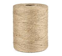 G2PLUS 300M Ficelle de Jute 1.5MM Naturelle pour Jardinage, Décoration de Mariage, Arts Créatifs DIY et l'Emballage Cadeau
