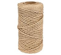G2PLUS 50m Corde Jute,4mm Corde Chanvre,Ficelle Jute,Cordelette Chanvre | Ficelles de Jardinage pour Le Camping,Décoration,Bricolage,Jardinage