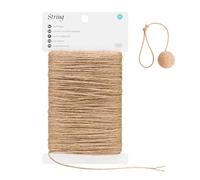 G2PLUS 50M Ficelle Jute Ficelles de Jardinage Corde 1.5MM Naturelles Fil de Jute pour Jardiage Décoration de Mariage,Arts Créatifs DIY l'emballage Cadeau