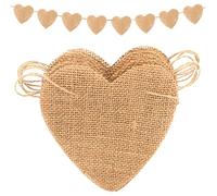 G2PLUS Bannière en Forme d'amour Guirlande Fanion Toile de Jute,Bannière Décoration de Mariage pour la Saint Valentin-Décoration pour Anniversaire,Mariage,Chambre