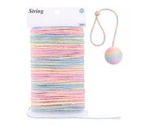 G2PLUS Ficelle Jute Dégradée,2mm Corde Jute Pastel,50m Corde Fine Deco | Ficelle de Jardinage Naturel pour Décoration DIY,Crochet,Emballage Cadeau et Travaux Manuels,Jardin