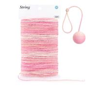 G2PLUS Ficelle Jute Dégradée,2mm Corde Jute Rose,50m Corde Fine Deco | Ficelle de Jardinage Naturel pour Décoration DIY,Crochet,Emballage Cadeau et Travaux Manuels,Jardin,Saint-Valentin