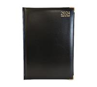 G4GADGET G4 Agenda semainier 2024 avec couverture rigide et papier 70 g/m² Noir Format A4