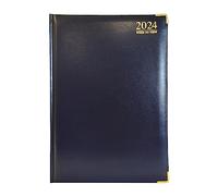 G4GADGET G4 Agenda semainier 2024 avec couverture rigide et papier 80 g/m² Bleu Format A4