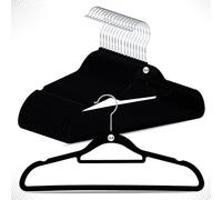 G4GADGET Lot de 20 cintres Noirs avec Crochet à 360° (41 cm) - Cintres Peu encombrants, antidérapants et Robustes pour Organisation de placards