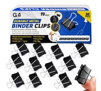G4GADGET Lot de 50 petits trombones pliables en métal robuste pour bureau, école, maison, classement et organisation Noir 19 mm