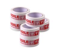 G4GADGET Lot de 6 rouleaux de ruban adhésif d'emballage robuste et fragile - 48 mm x 66 m - Ruban d'emballage durable pour boîtes de déménagement, scellage de colis et stockage à long terme
