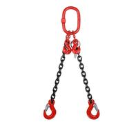 G80 Chaînes de jambe 1/2/4 avec crochets en acier au manganèse robuste 1 m Chaîne de grue de raccourcissement et fiable pour soulever jusqu'à 1 tonne