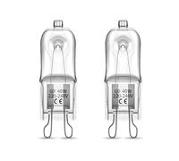 G9 Ampoule Halogène 40W Résistante à la Chaleur jusqu'à 300°C pour Four - Dimmable Blanc Chaud 2700K, Angle de Faisceau 360° - Compatible avec les Fours, Cuisinières et Chauffe-Cires (Lot de 2)