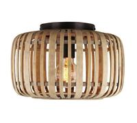 G99493-06 Brilliant lampe Mazzaro plafonnier 48,5cm avec ventilateur métal noir-bambou noir 40 W LED intégré