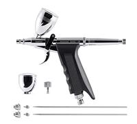 Gaahleri Aérographe, Kit d'aérographe avec trigger, Aiguilles de 0,38 & 0,5mm，Godet de 1/2 & 1/4 OZ, Séries Advanced GHAD-68