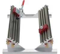 Gabarit à rainurer - Dispositif combiné réglable - Pour scie circulaire à table et table de fraisage - Alliage d'aluminium - 4 butées rabattables - Pinces à bois - Dans un coffret