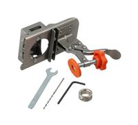 Gabarit d'alésage de charnière professionnel de 35 mm pour le travail du bois avec butée de profondeur réglable pour portes de placard, kit de montage de charnière dissimulée, 12,50 cm (A)