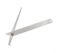Gabarit d'angle de soudure en acier inoxydable, jauge de contre-dépouille métrique de 0 à 2 mm pour inspection de soudure, outil compact de 120 mm