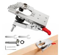 Gabarit de charnières Outils d'installation double pince métallique | Masque de charnières pour porte de garage et atelier, travail industriel du bois, amélioration du perçage
