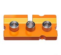 Gabarit de cheville 3 en 1 en alliage d'aluminium pour le travail du bois et le perçage de connexion de meubles avec alignement de précision du point central et plaque de guidage, couleur orange