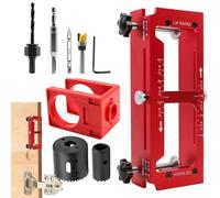 Gabarit de défonceuse pour charnière de porte Modèle précis réglable en | Gabarit pour charnière de porte verrou, tourillonnage, assemblage, réparation, menuiserie, étagère, garage, abri