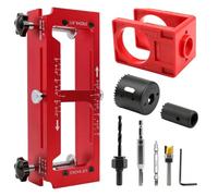 Gabarit de fraisage de bande de porte réglable de précision en | Jauge de porte pour verrous, chevilles, montage, réparation, ferrures d'armoire, travail du bois, garage, abri de jardin,