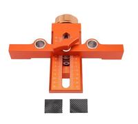Gabarit de Montage pour Porte d'Armoire, Outil d'Installation Réglable avec Double Guide et Positionnement Précis - Construction Robuste en Aluminium, Adapté à Différentes