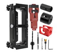 Gabarit de Mortaise pour Paumelles de Porte Outil de Pose de Serrure en | Gabarit de Perçage pour Verrou de Porte pour Atelier Garage Appartement Locaux Industriels