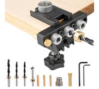 Gabarit de perçage 3-en-1 pour chevilles en bois, 8/10/15 mm, en aluminium