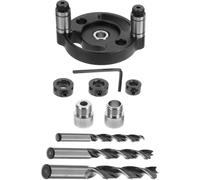 Gabarit de Perçage 6 8 10mm en Aluminium pour Tourillons Bois | Foret Auto-centreur, Alignement Précis, Outil Noir pour Perceuse Portative, Menuiserie, Assemblage Professionnel et Charpente
