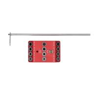 Gabarit de Perçage Angulaire 30 45 90 Degrés, Guide de Trou avec Bagues de Perçage Amovibles, Tige d’Extension - Aluminium Robuste, Perçage Précis pour Bois et Métal