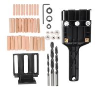Gabarit de Perçage Autocentrant pour Cheville Bois | Positionnement Précis, Usage Bois et Rénovations, Acier et Bois, Finition Noire, Kit Complet Accessoires
