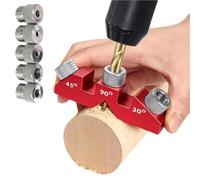 Gabarit de perçage d'angle en d'aluminium | Bloc de forage coudé ou droit pour installation de porte d'armoire, chevilles, assemblage de meubles
