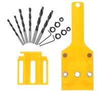 Gabarit de Perçage Droit pour Bois, Guide Précis pour Charpentiers | Acier Inoxydable et Plastique, Montage Rapide en Atelier, Forets et Accessoires pour Panneaux