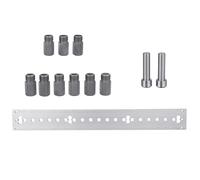 Gabarit de perçage pour assemblage de bois, épaisseur réglable 15-30,5 mm, avec douilles de perçage, planche d'argent