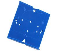 Gabarit de Perçage pour Charnière 35mm 40mm, Alignement Central | Plastique ABS Bleu, Deux Côtés Utilisables, Repérage Précis pour Portes de Meubles et Assemblage Bois