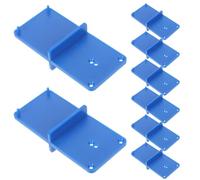 Gabarit de Perçage pour Charnière de Meuble Guide Bleu, 8 Pièces | Plastique Compact, Stabilisation Intégrée du Foret, pour Portes D’armoire et Coulisses de Tiroir
