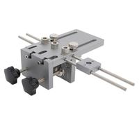 Gabarit de perçage pour meubles - Guide de perçage MD590 - Barre de guidage de 30 cm - Trou latéral de 0,5 mm - Précision - Alliage d'aluminium 6061 - Support en acier à outils nitruré - Argenté