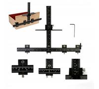 Gabarit de perçage pour poignées de meubles - Guide de montage - Positionnement réglable - Guide de perçage de 5 mm - Portée de 250 mm - Aluminium - Pour boutons et poignées