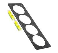 Gabarit de perçage pour prises avec niveau à bulle, 1 kit, tôle métallique de 1,5 mm, gabarit pour distances normalisées de 71 mm avec cadre commun, pour boîte de cloison creuse boîte d'encastrement