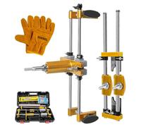 Gabarit de perçage pour serrures, avec 3 mèches de 18, 22 et 24 mm, pour portes en bois