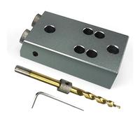 Gabarit de perçage pour trous de perçage droits - Outils de travail du bois en métal stable | Gabarit de perçage pour chevilles autocentrantes | Pour couper, fraiser, rainures et découpe dans la