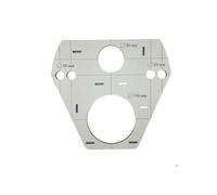 Gabarit de perçage pour WC - SENDI - Compatible avec bâti-supports WC Geberit - Repères précis - Structure stable
