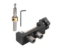 Gabarit de perçage réglable en aluminium pour fraiser et percer des trous sur 20 profils de 40 mm avec foret étagé et nneau de limitation