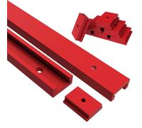 Gabarit de piste d'onglet en aluminium T30 de 50cm et curseur en T, goulotte de guidage de jauge d'onglet pour établi/outil de Table de routeur de scie 5Pcs M6 Slider