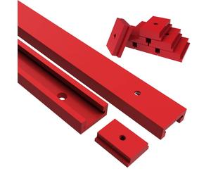 Gabarit de piste d'onglet en aluminium T30 de 50cm et curseur en T, goulotte de guidage de jauge d'onglet pour établi/outil de Table de routeur de scie 5Pcs M8 Slider