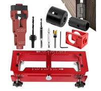 Gabarit de Pose de Charnière Outil de Percage de Serrure de Porte Reglable | Gabarit de Perçage pour Verrou de Porte pour Ateliers Industriels, Bâtiments Commerciaux, Locaux Techniques