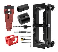 Gabarit de Pose de Paumelles de Porte Outil de Mortaisage pour Serrure de | Gabarit de Perçage pour Verrou de Porte pour Atelier Garage Appartement Locaux Industriels