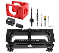 Gabarit de précision pour charnières de porte réglable de | Kit d'installation loquet pour portes pour cadre d'angle menuiserie, garage, abri, châssis, serrure