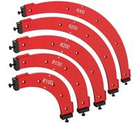 Gabarit de rayon pour fraiseuse à lamelles, 5 modèles (R100-R300), en aluminium, de couleur rouge